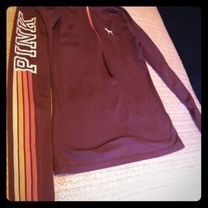 VS Pink long sleeve work out sweater purple S